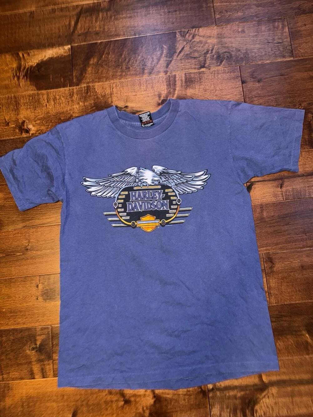 Harley Davidson Dartmouth Nova Scotia Eagle Graphic T-Shirt Blue Size M